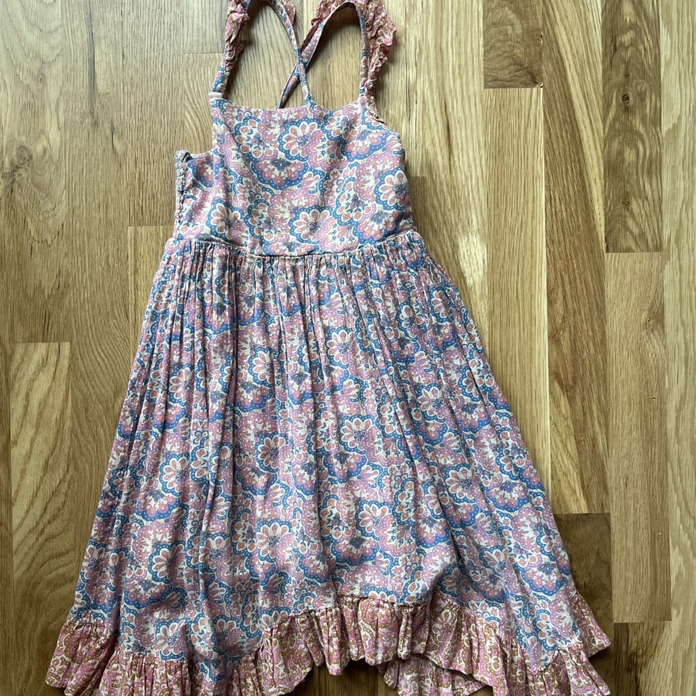 Mini Boden Pink and Blue Floral Dress